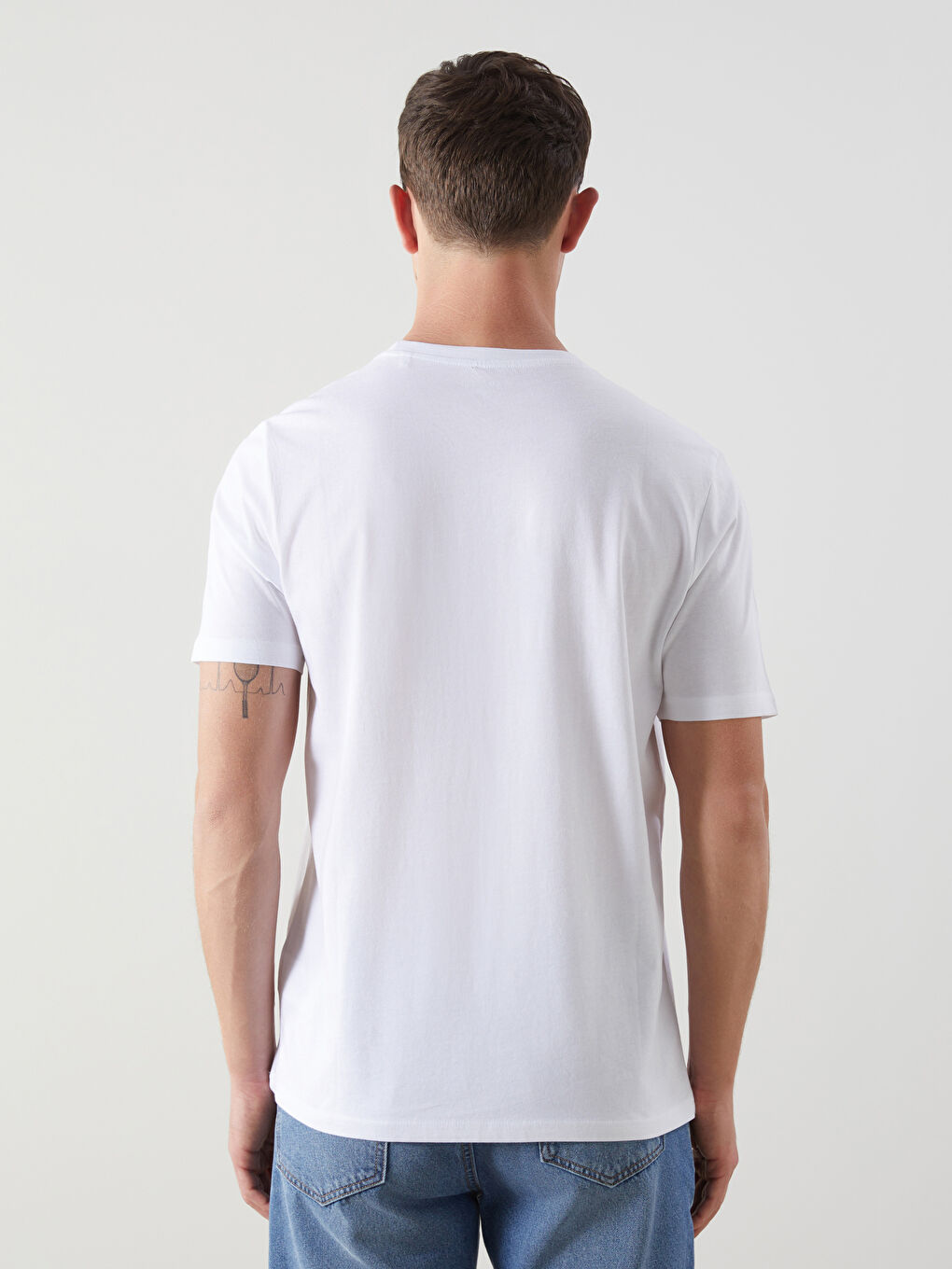 Crew Neck Printed Jersey Men's T-Shirt -S5GS04Z8-Q6K
