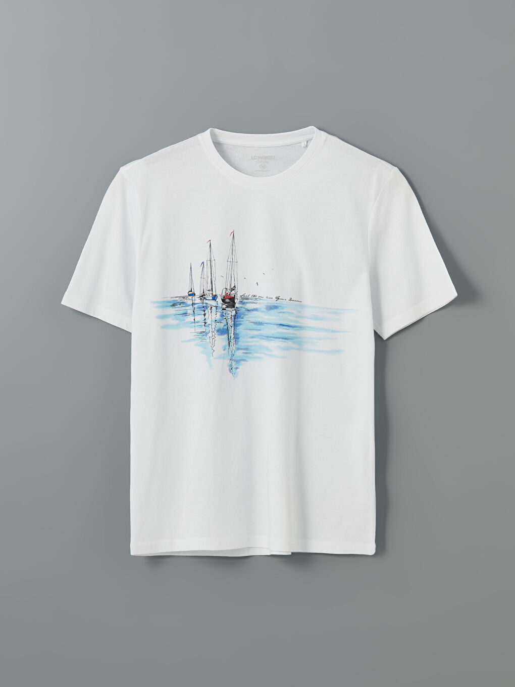 Crew Neck Printed Jersey Men's T-Shirt -S5GS04Z8-Q6K