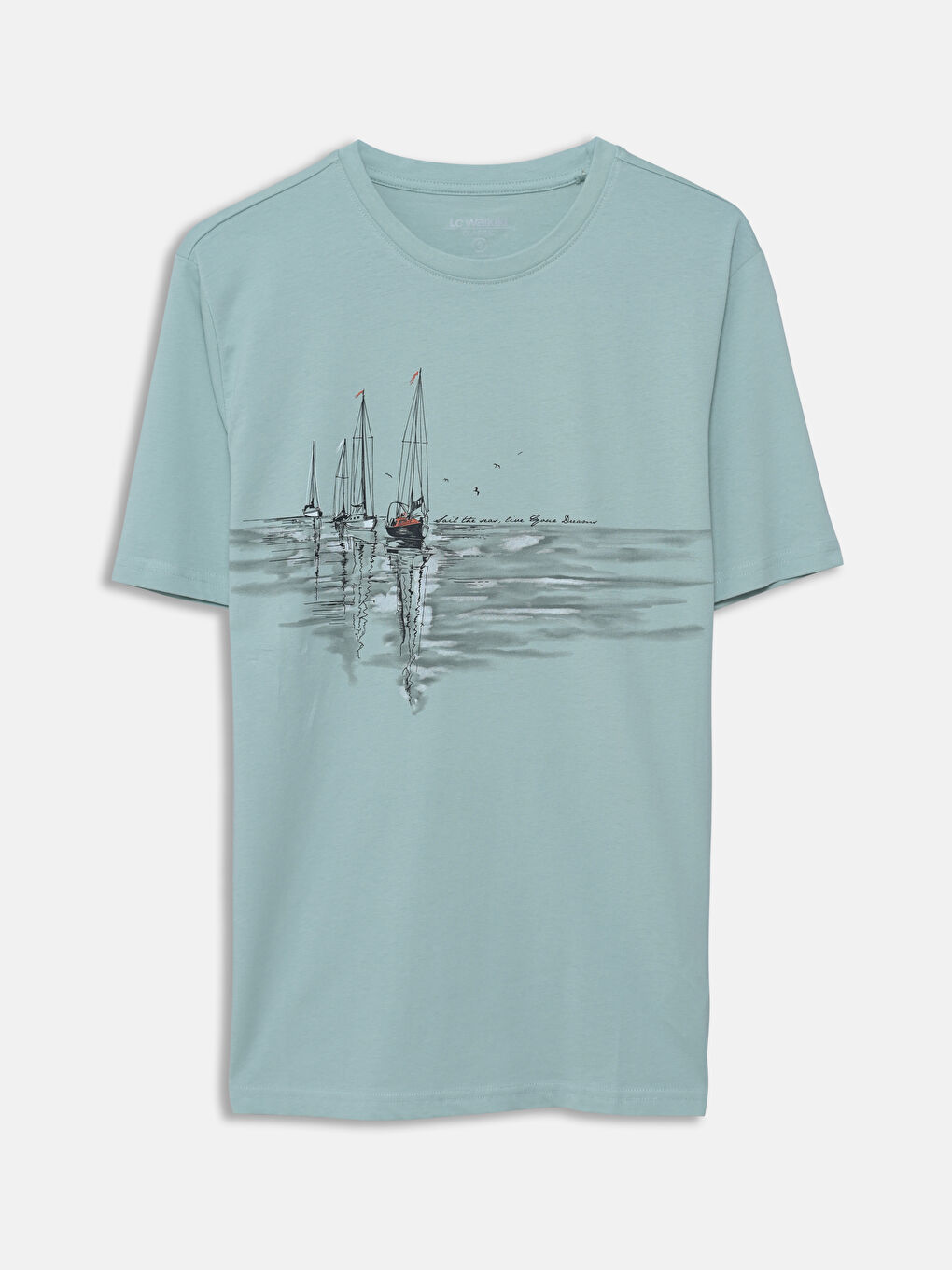 Crew Neck Printed Jersey Men's T-Shirt -S5GS04Z8-VCG