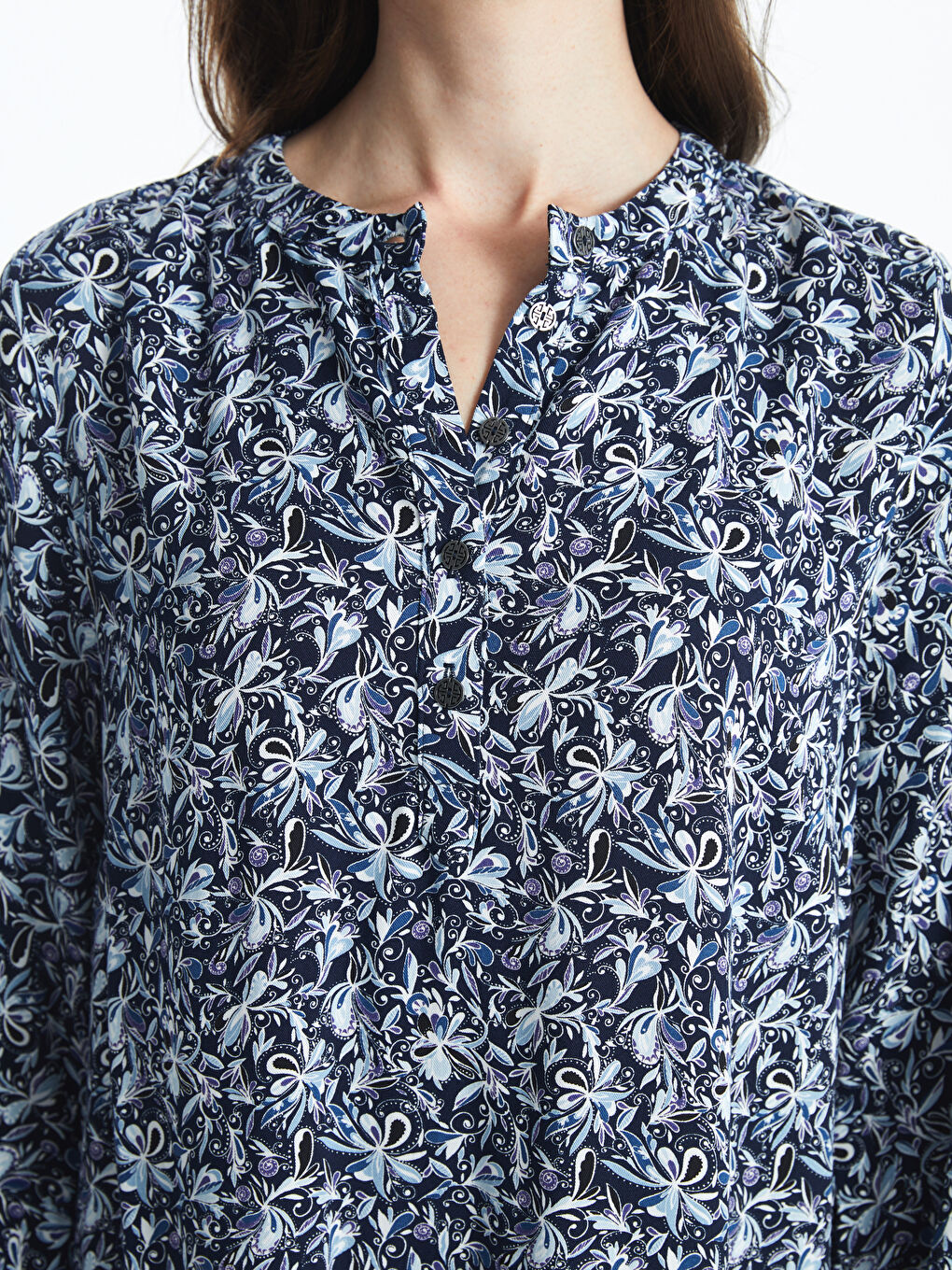 მრგვალი საყელო ნიმუშიანი ქალებისთვის კაბა-2