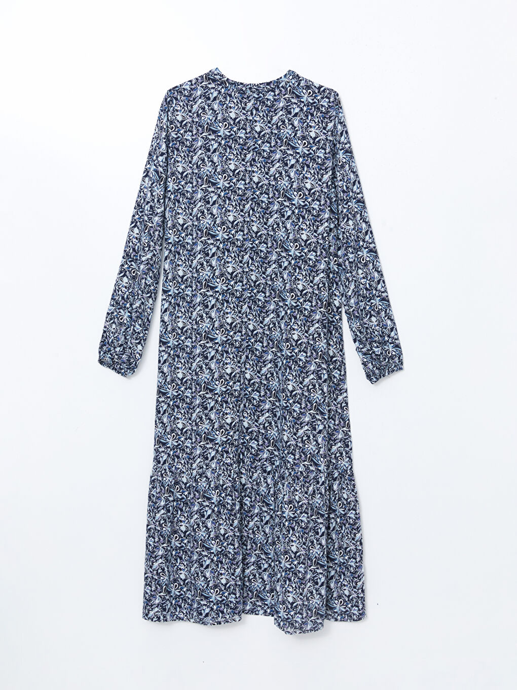 მრგვალი საყელო ნიმუშიანი ქალებისთვის კაბა-5