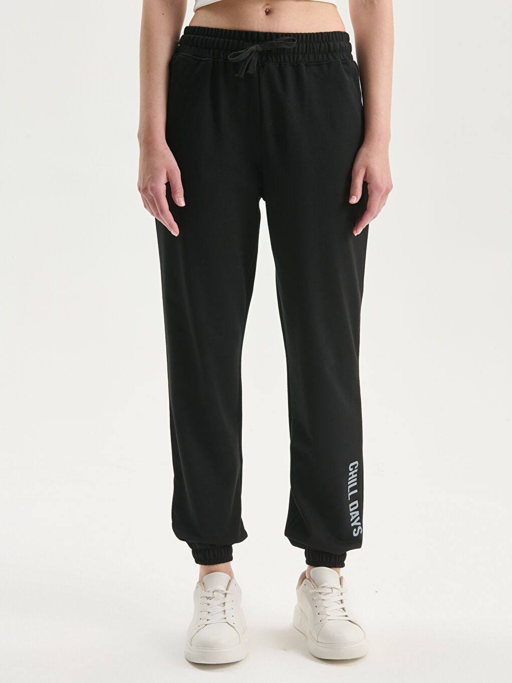 Elasticated Waist Printed Women's Jogger Sweatpants -S5GS36Z8-CVL