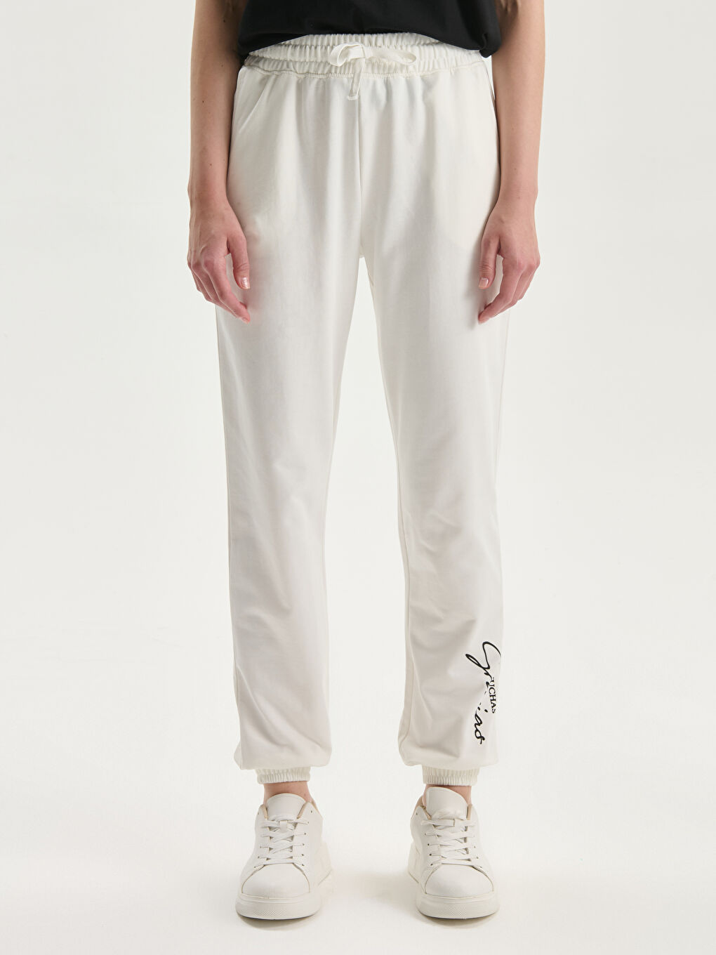 Elasticated Waist Printed Women's Jogger Sweatpants -S5GS36Z8-FEW
