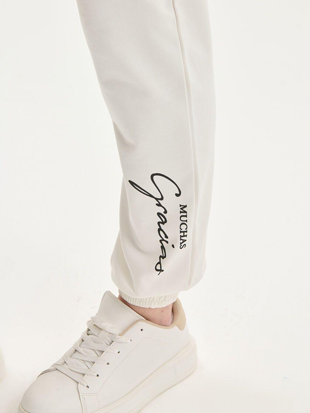 Elasticated Waist Printed Women's Jogger Sweatpants -S5GS36Z8-FEW