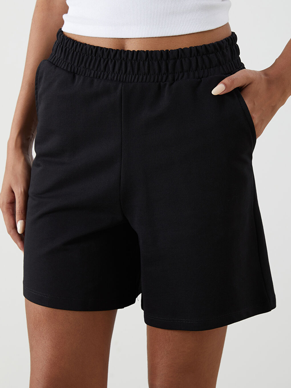 Elasticated Waist Women's Shorts-2