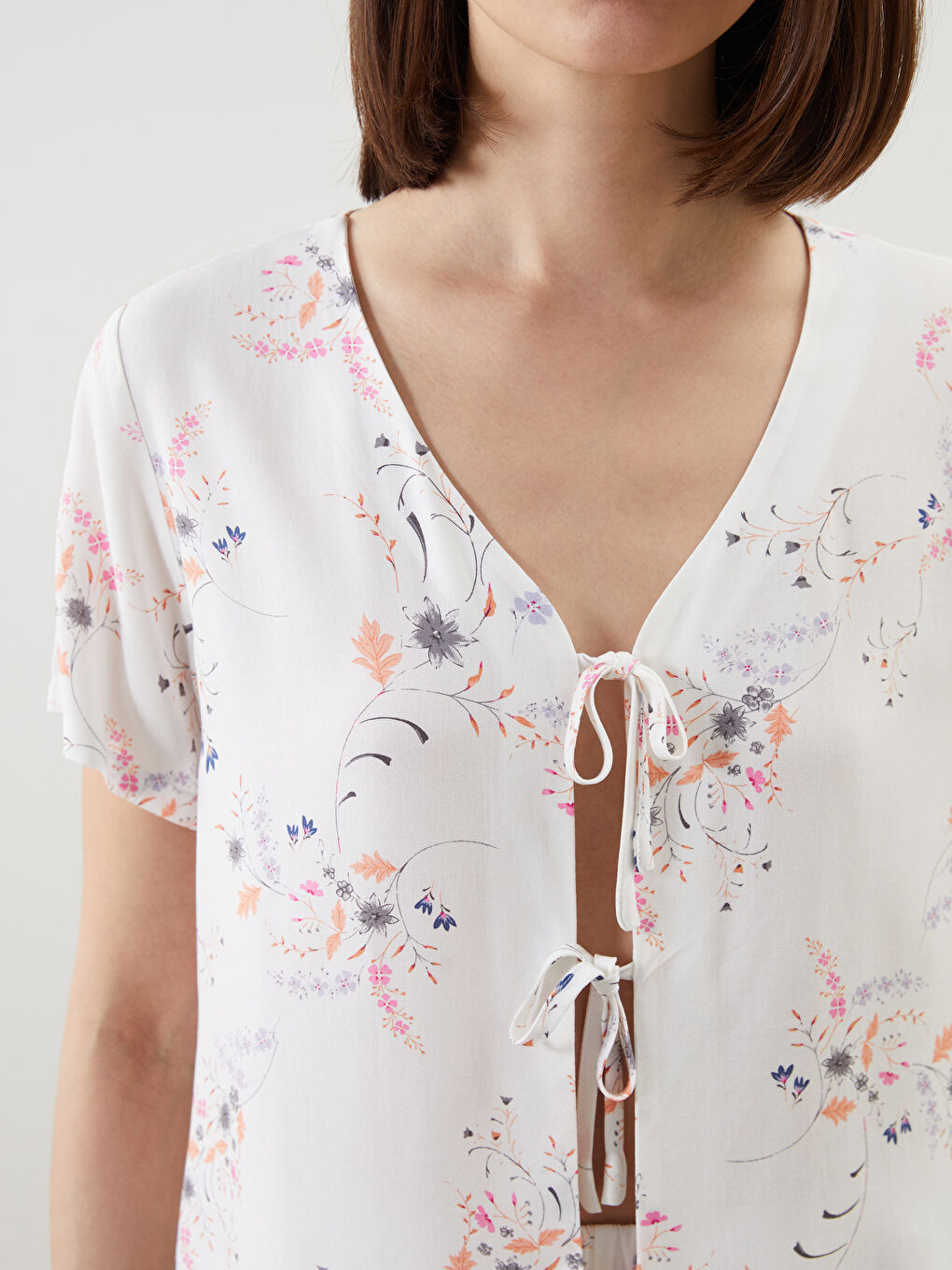 Woman ECRU Shortie Pyjama Set -S5GS62Z8-LRA