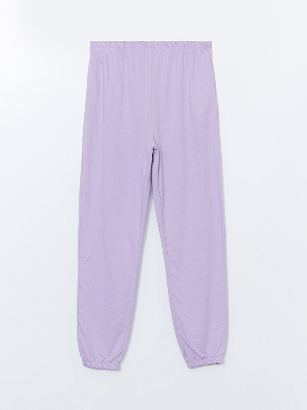 Lila Beli Lastikli Kadın Jogger Pijama Altı