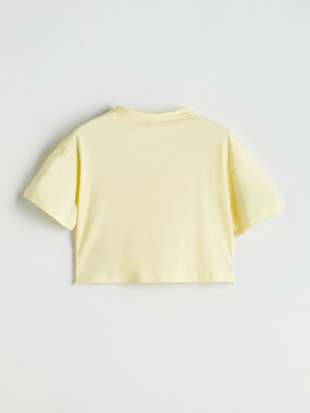 LC Waikiki Crew Neck Printed Girls' Crop T-Shirt -S5GS83Z4-TDB