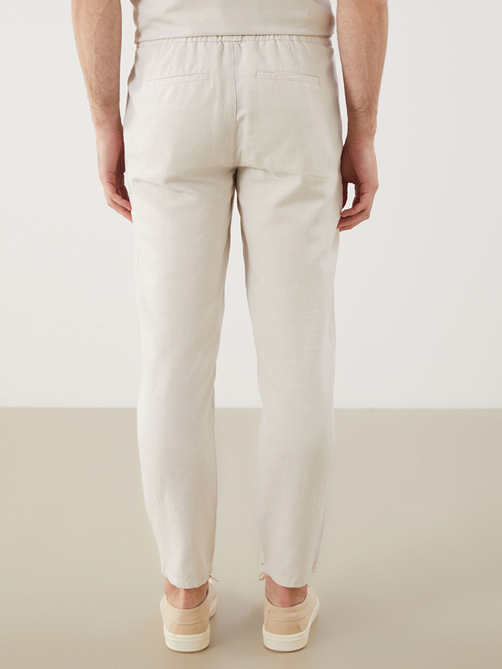 LC Waikiki Muške pantalone standardnog kroja sa izgledom lana -S5GS88Z8-DS3