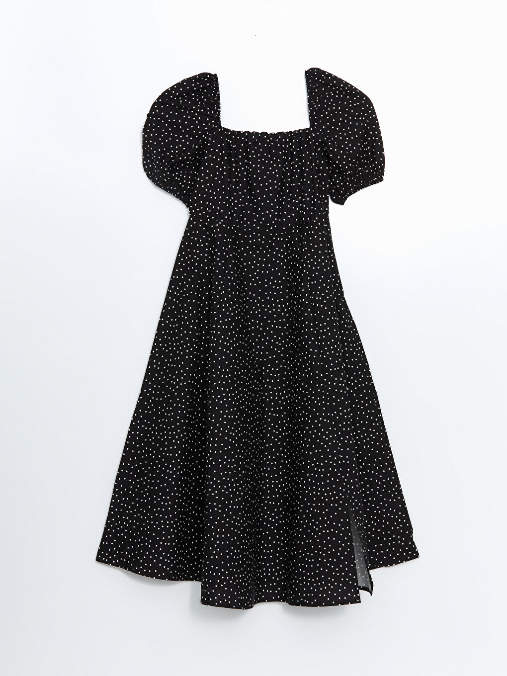 XSIDE Square Collar Patterned Short Sleeve Women's Dress -S5GS91Z8-CVL
