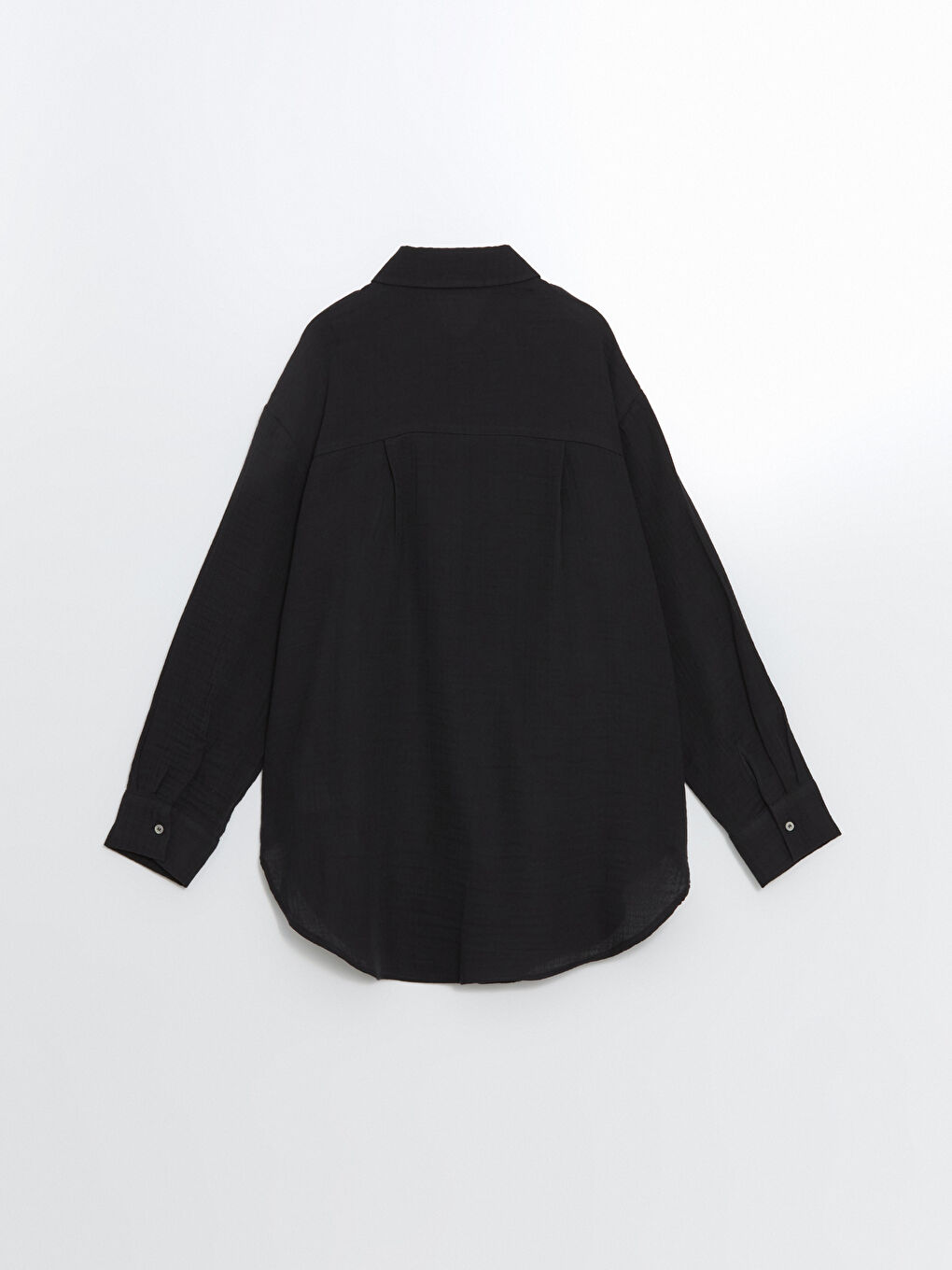 XSIDE Siyah Oversize Kadın Gömlek - 5