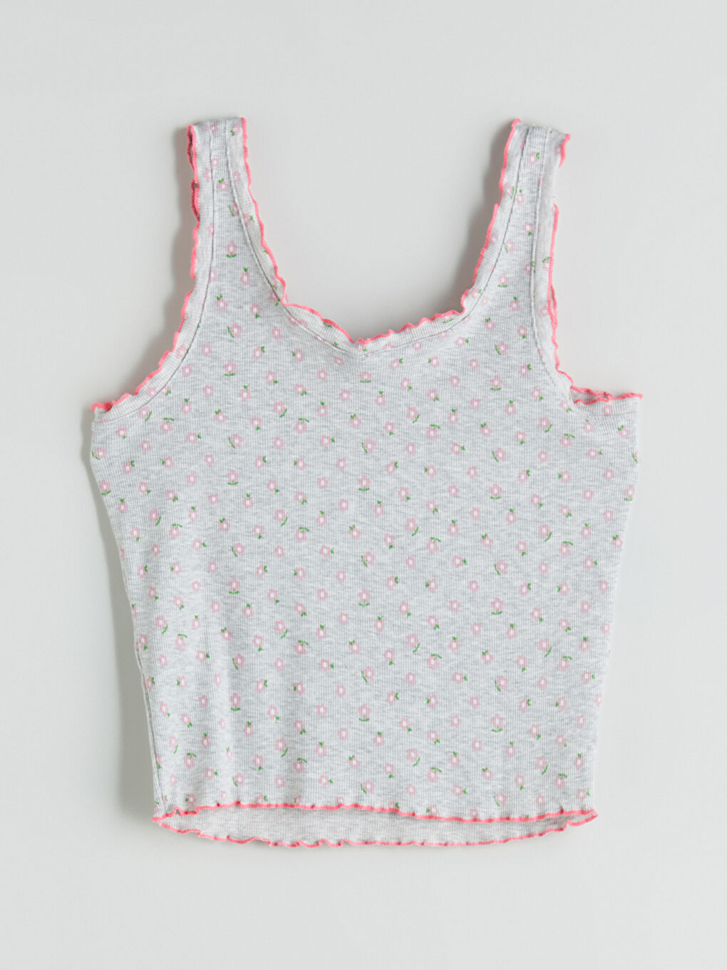 U Neck Floral Women's Shortie Pyjama Set -S5GT01Z8-998