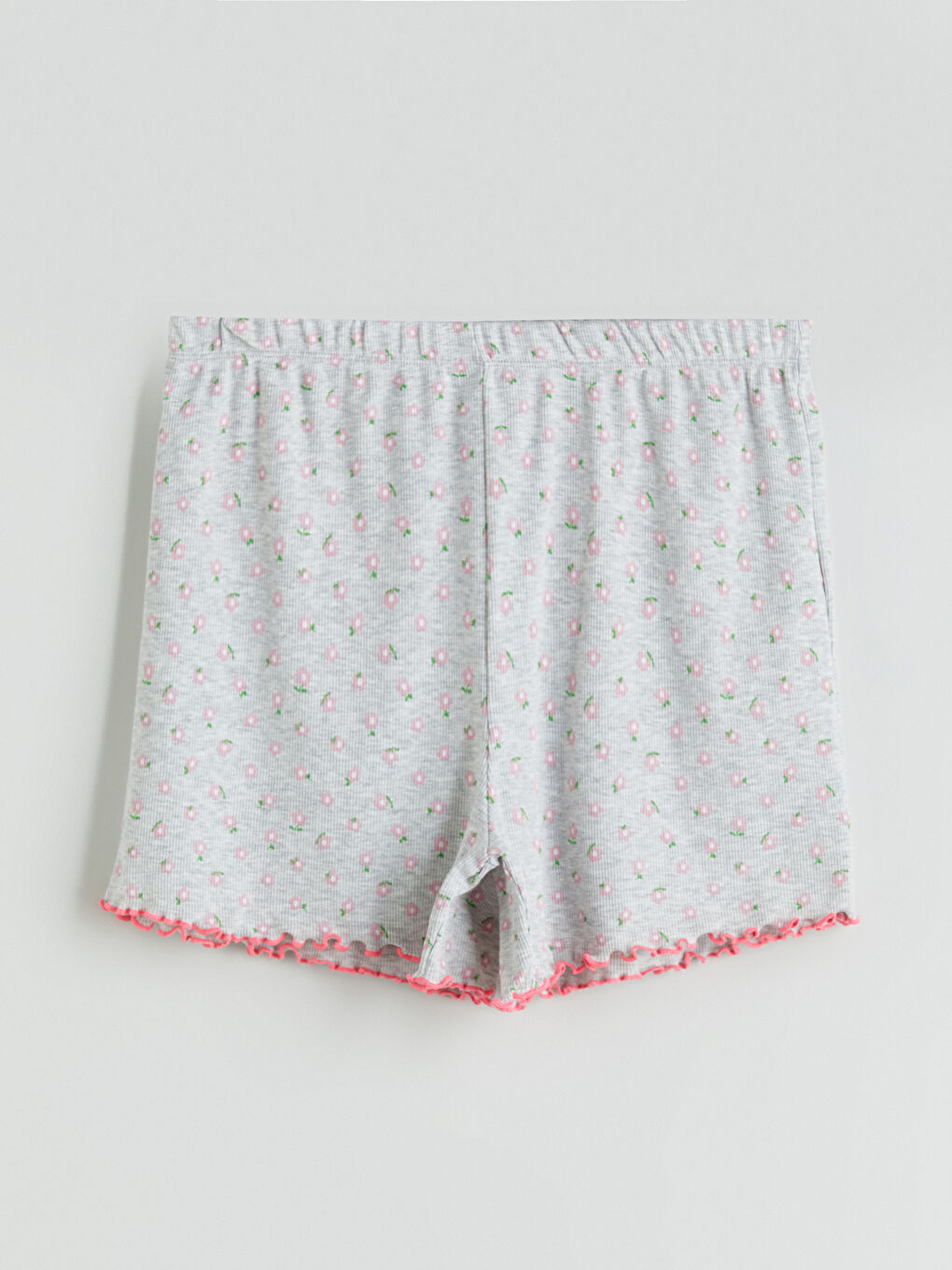 U Neck Floral Women's Shortie Pyjama Set -S5GT01Z8-998