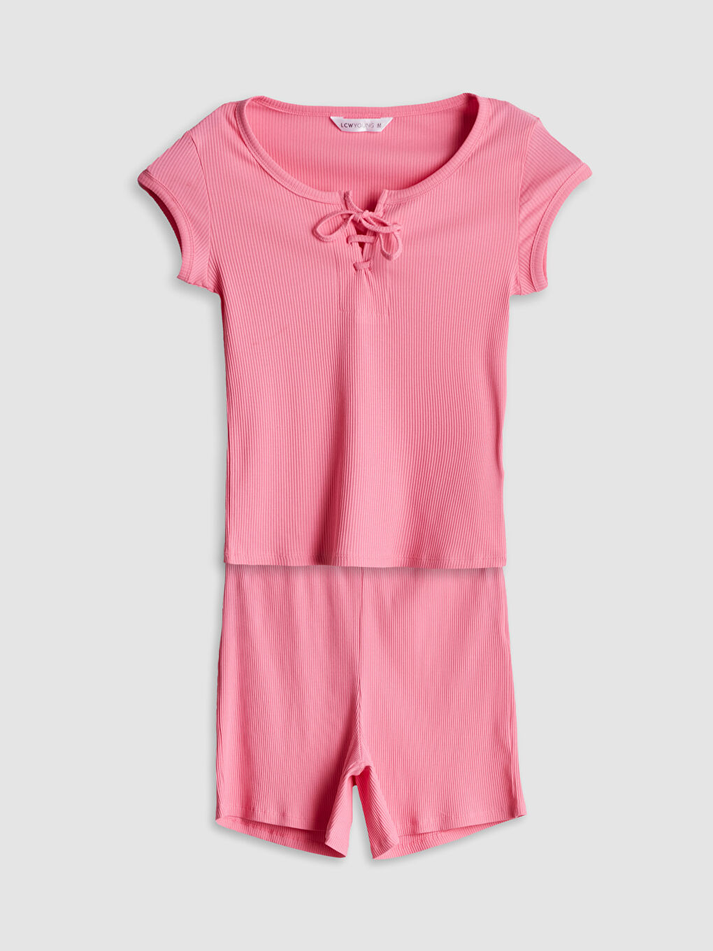 Woman PINK Shortie Pyjama Set -S5GT06Z8-QZ3
