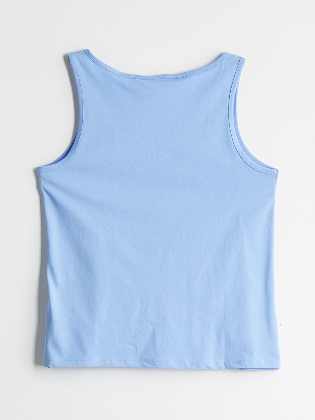 Mavi Bisiklet Yaka Stitch Baskılı Kadın Pijama Üstü-1