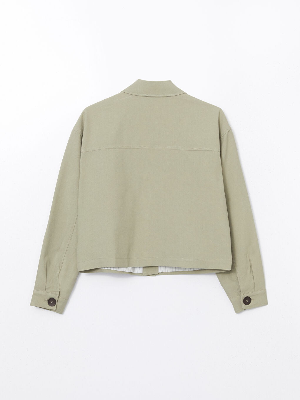 Shirt Collar Linen Blend Women’S Jacket -S5GT41Z8-YUA
