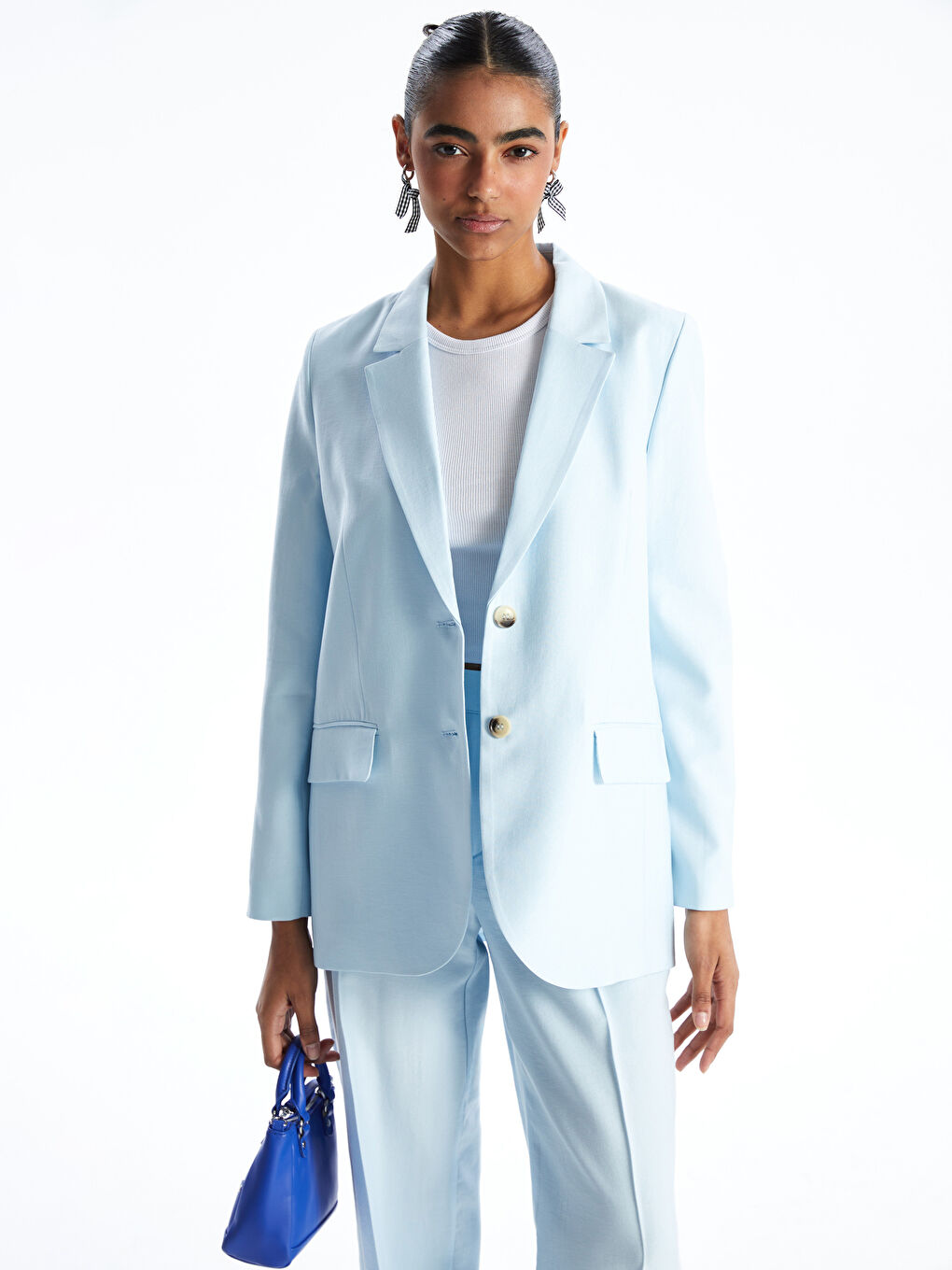 Standard Fit Women’S Blazer Jacket -S5GT54Z8-YEB