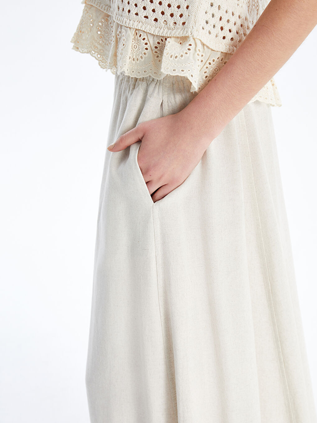 Woman BEIGE Skirt -S5GT61Z8-VHM
