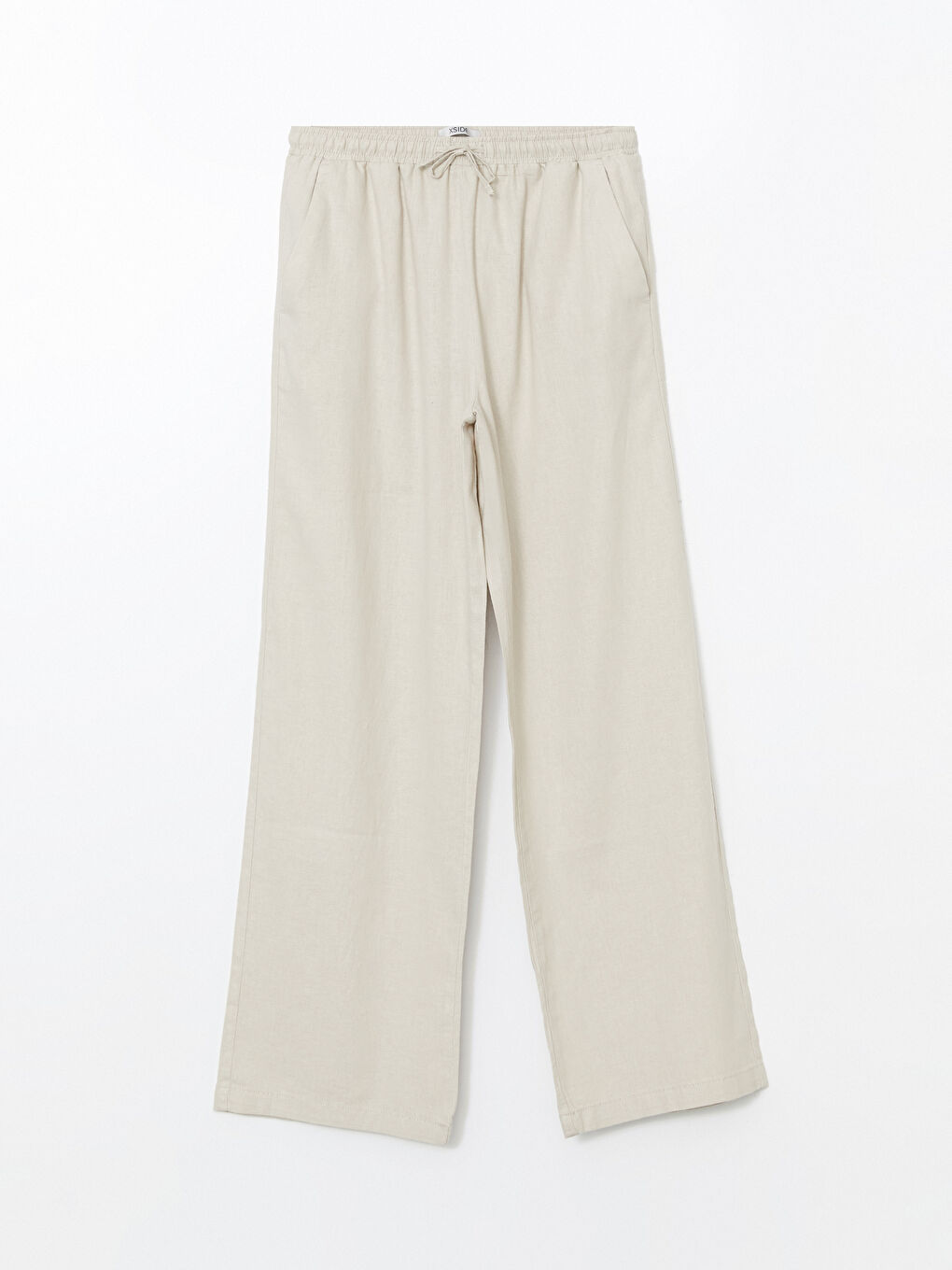 Women's Elastic Waist Linen Blend Trousers -S5GT66Z8-FZJ