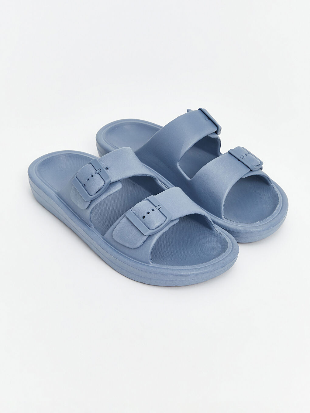 Buckle Detailed Double Strap Boys' Slipper -S5GU07Z4-DF3