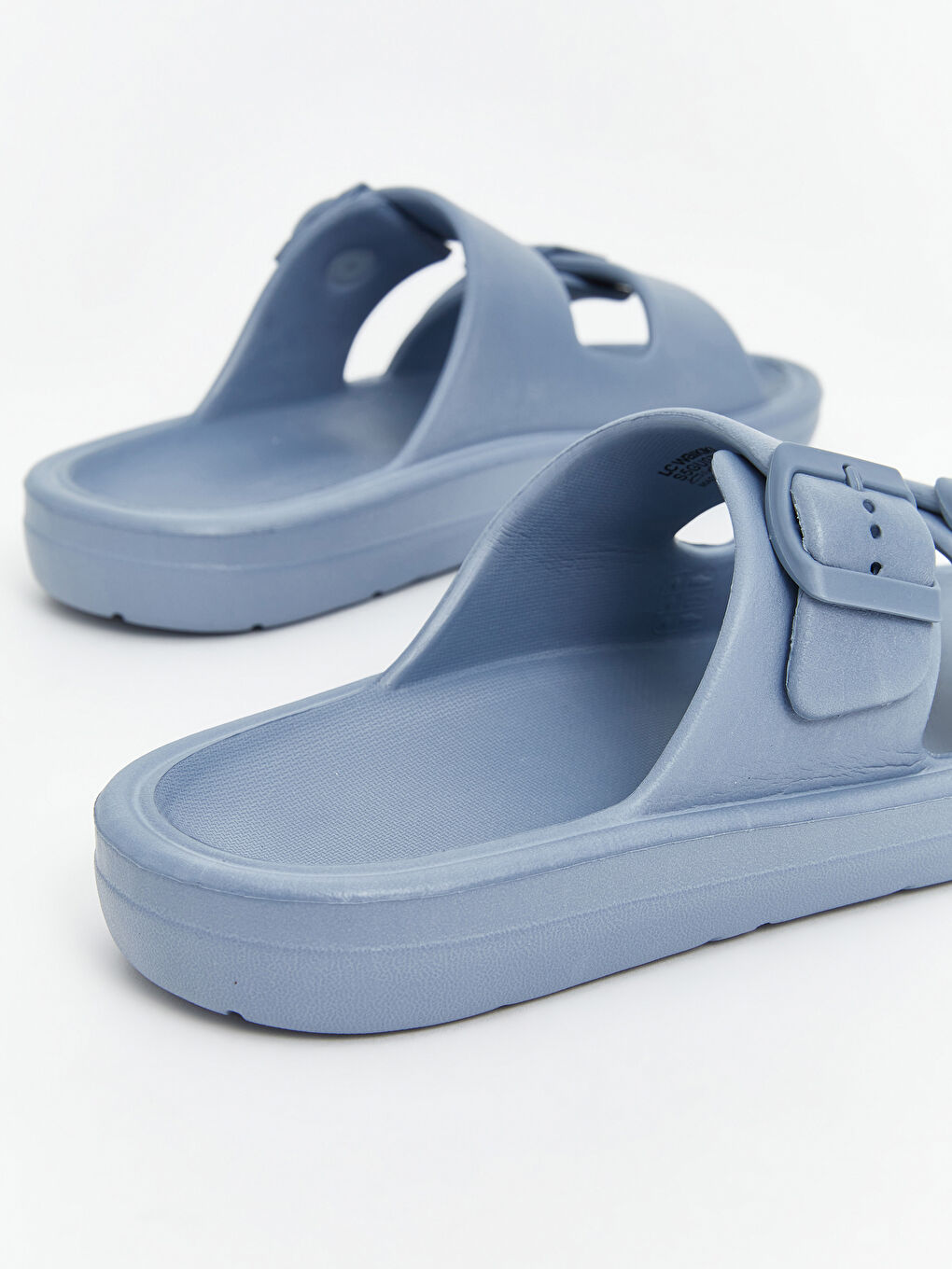 Buckle Detailed Double Strap Boys' Slipper -S5GU07Z4-DF3