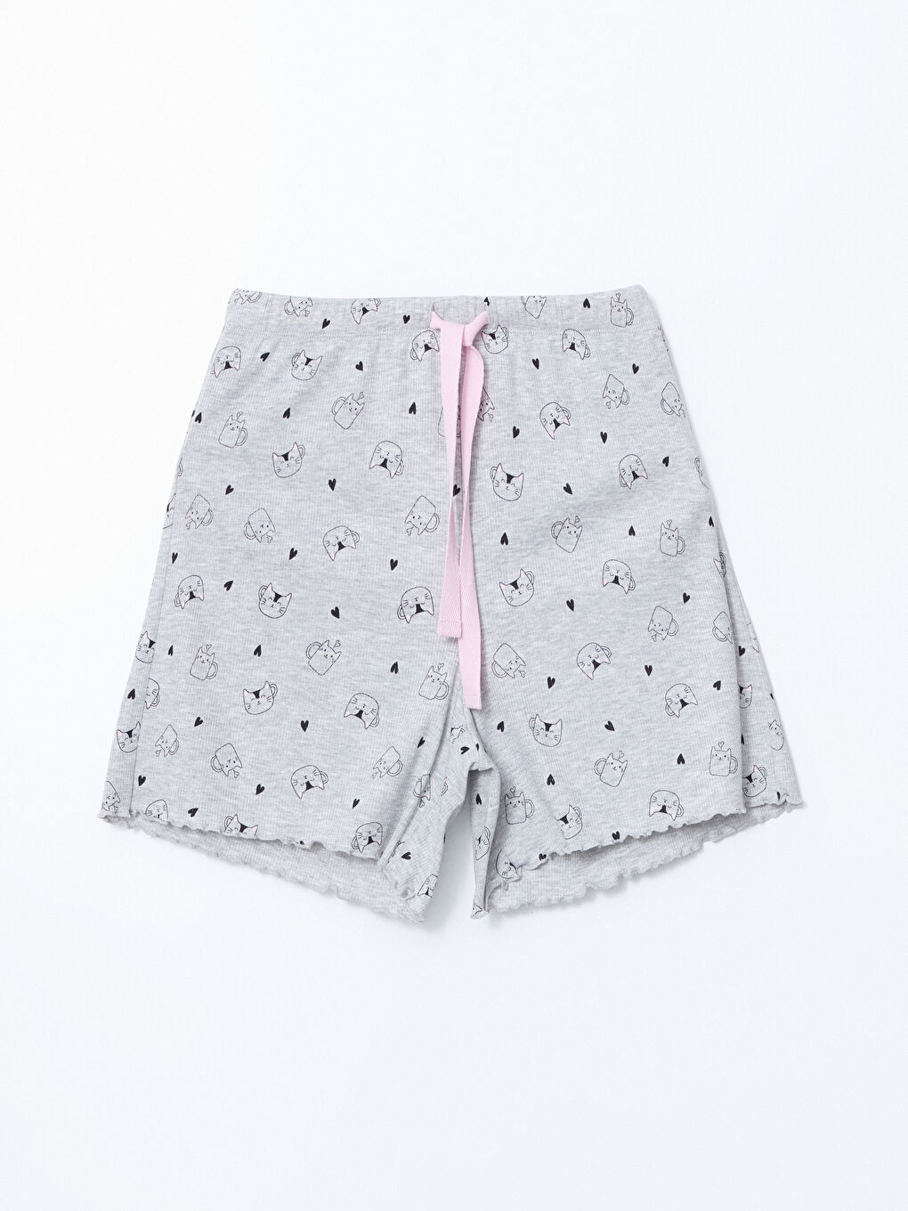 Crew Neck Printed Women's Shorts Pajamas Set -S5GU53Z8-998
