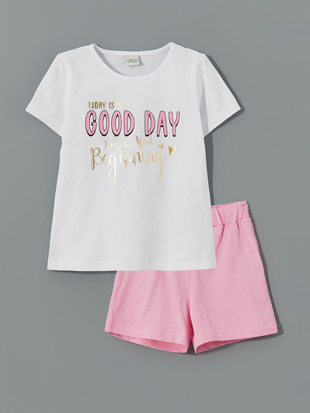Crew Neck Girls T-Shirts and Shorts -S5GU64Z4-J5E