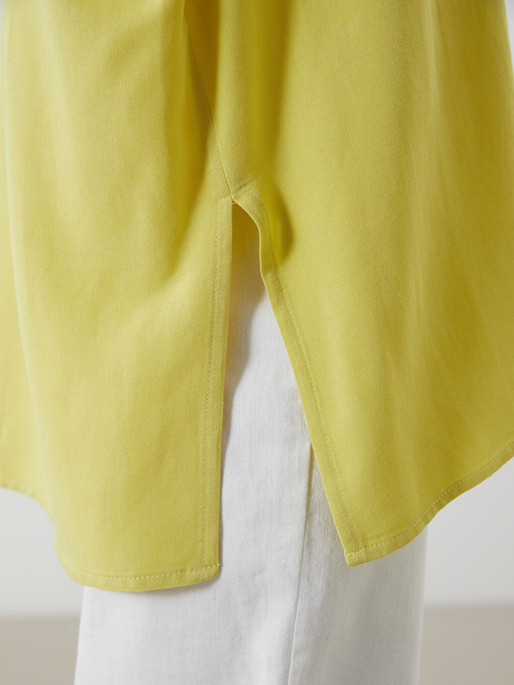 Oversize Linen Blend Women's Shirt -S5GV25Z8-EW3