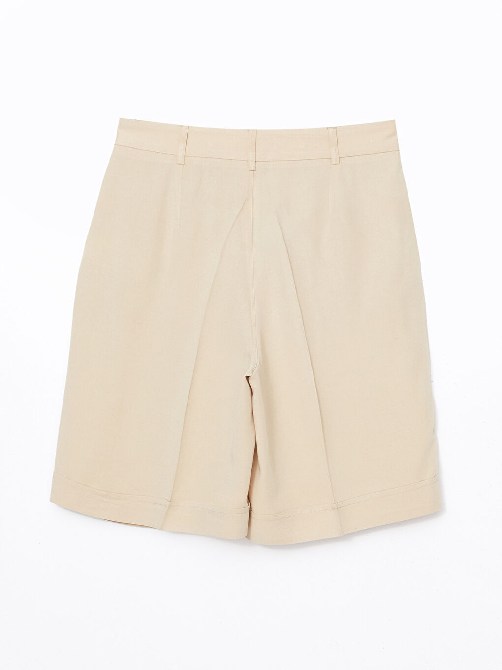 Plain Linen Blend Women's Shorts with Elastic Waist -S5GV28Z8-DFV
