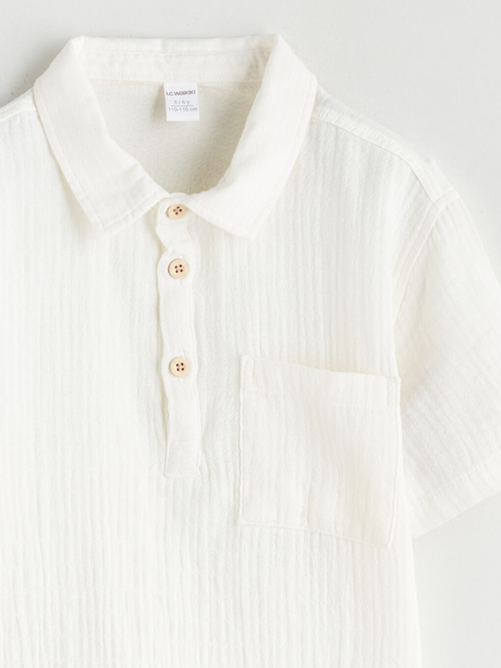 LCW Kids Short Sleeve Boys' Shirt with Pocket -S5GV50Z1-QVK