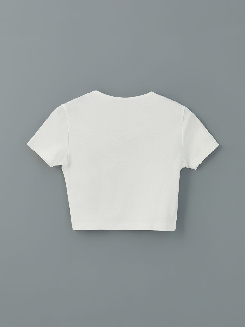 Ekru Bisiklet Yaka Powerpuff Girls Nakışlı Kadın Crop-5