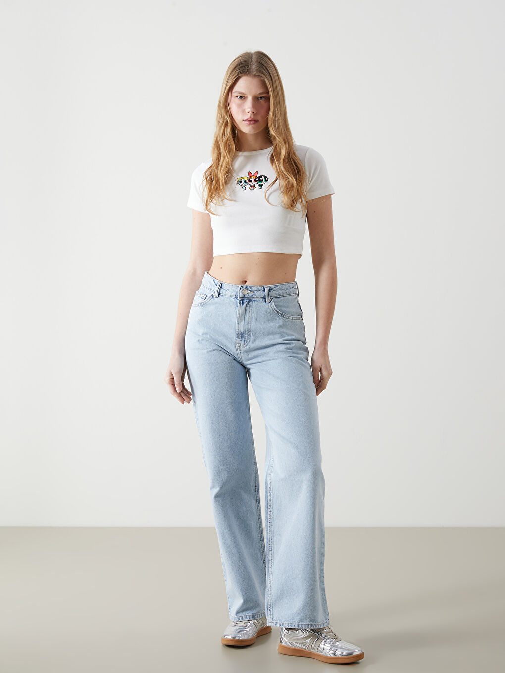 Mavi Yüksek Bel Straight Fit Kadın Jean Pantolon