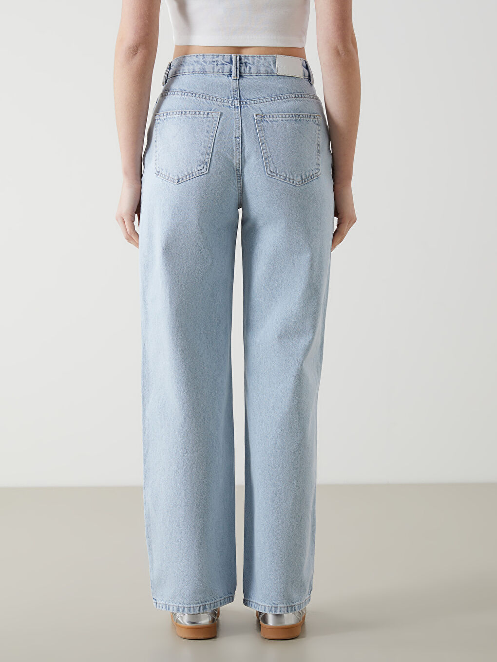 Mavi Yüksek Bel Straight Fit Kadın Jean Pantolon-3