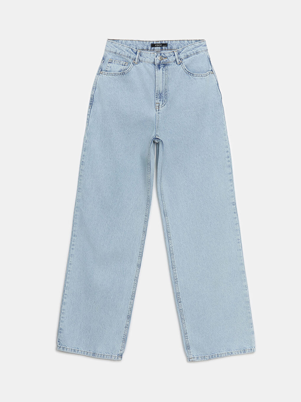 Mavi Yüksek Bel Straight Fit Kadın Jean Pantolon-4