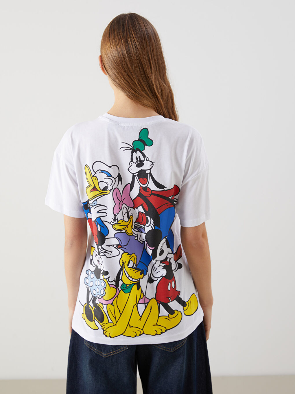 XSIDE Beyaz Mickey ve Arkadaşları Baskılı Kadın Tişört - 3