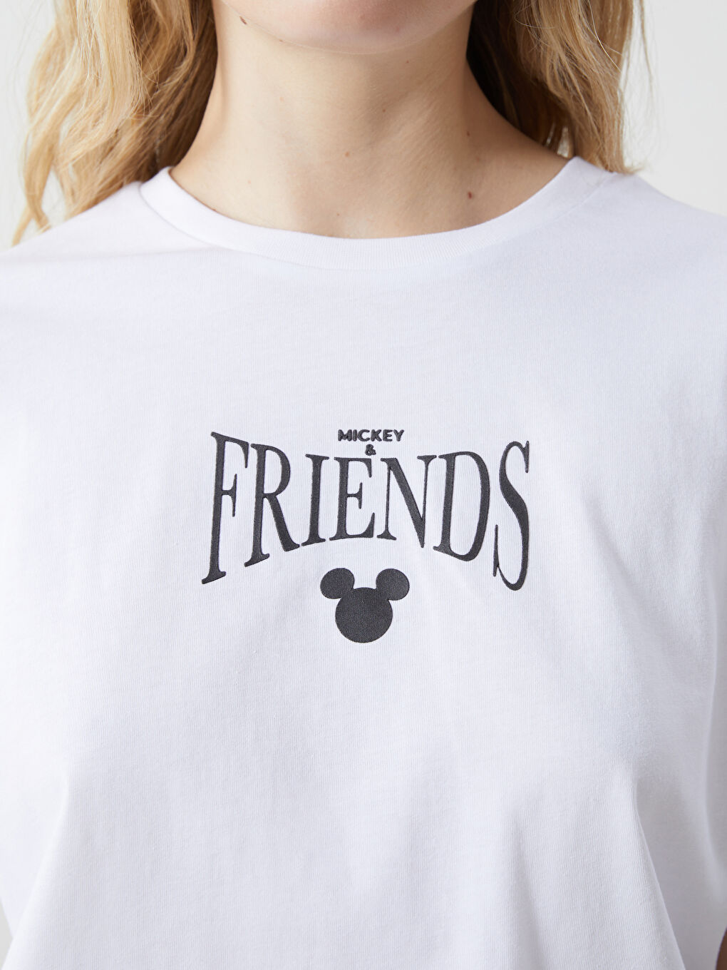 XSIDE Crew Neck Mickey and Friends Printed Women's T-Shirt -S5GV98Z8-Q6K