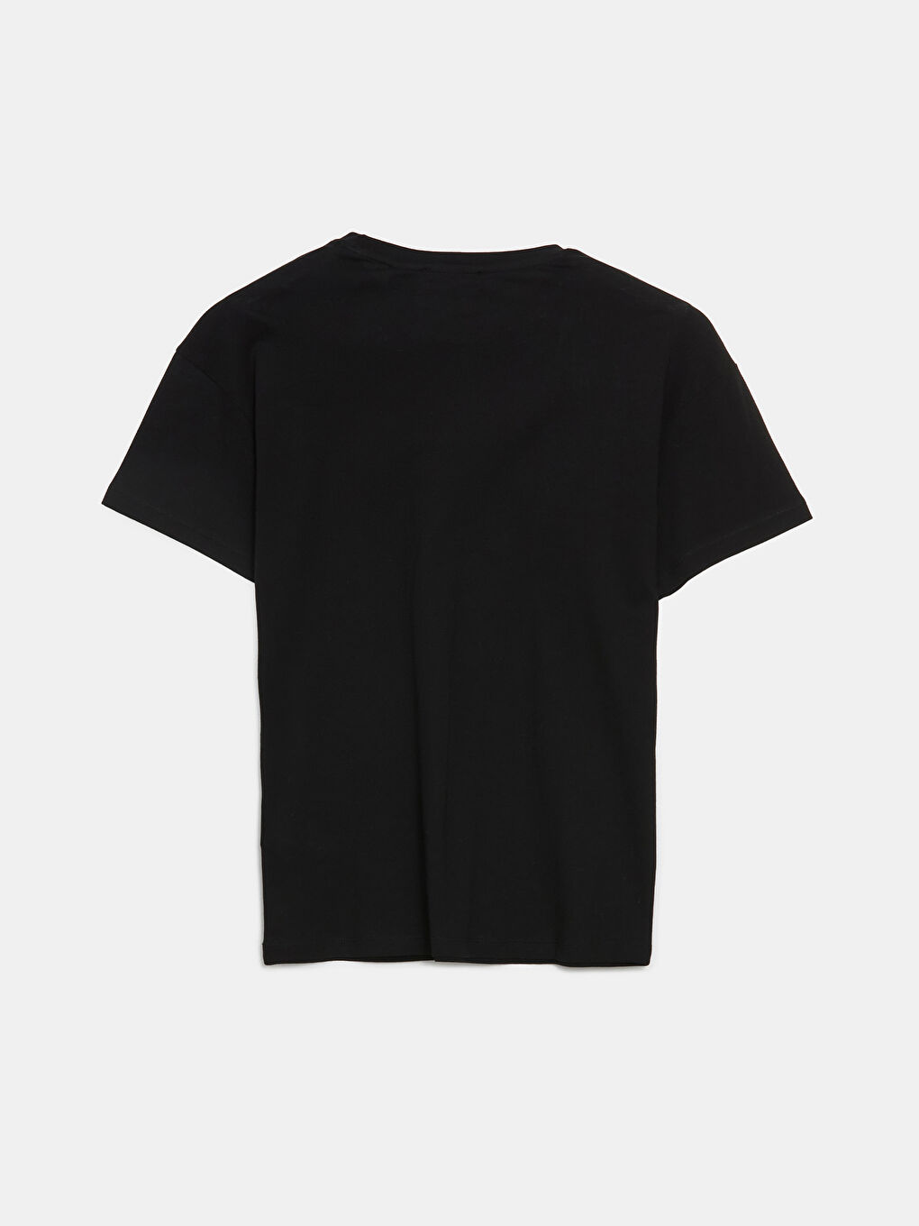 Siyah Mickey ve Arkadaşları Nakışlı Kadın Tişört-5