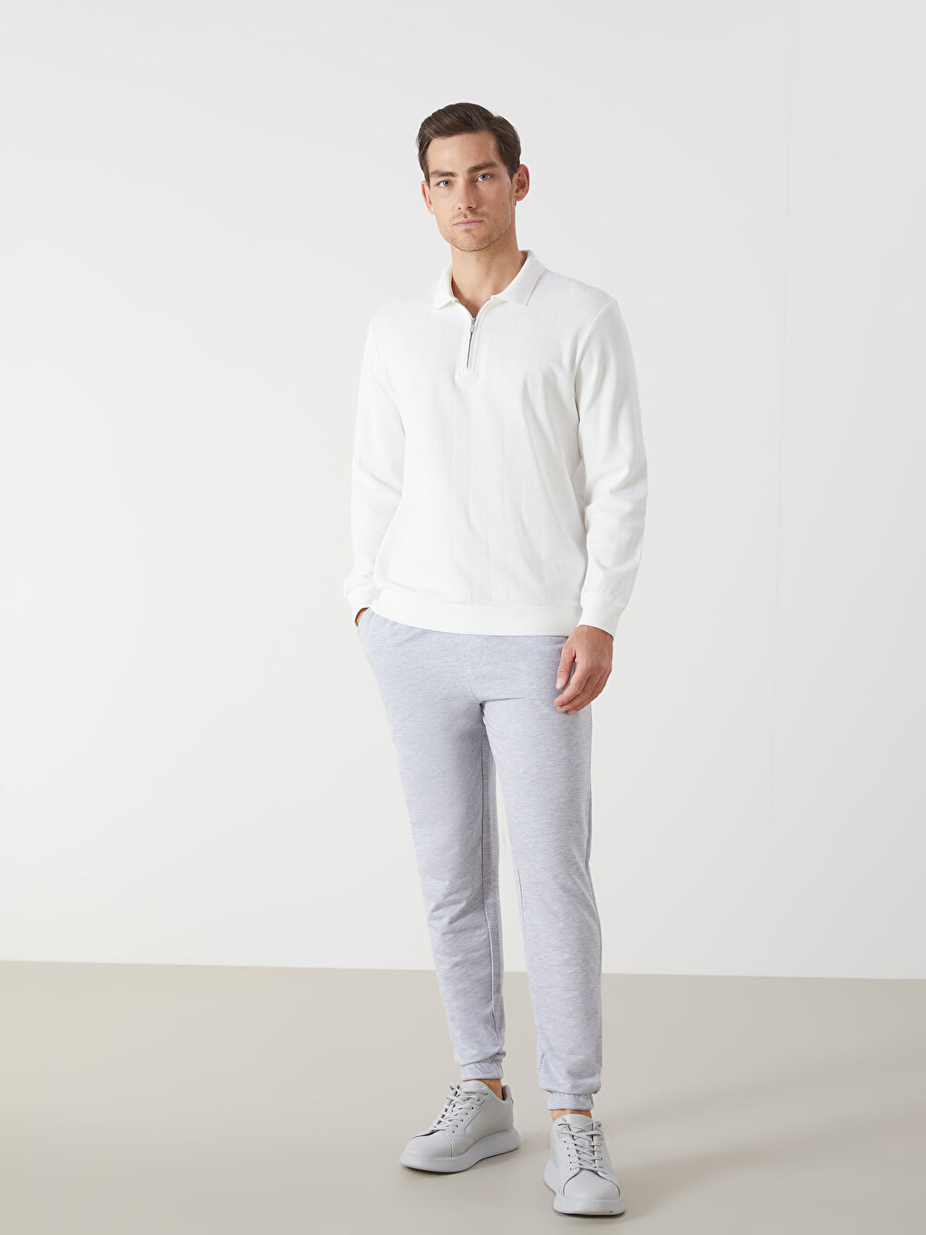 Gri Standart Kalıp Erkek Jogger Eşofman Altı