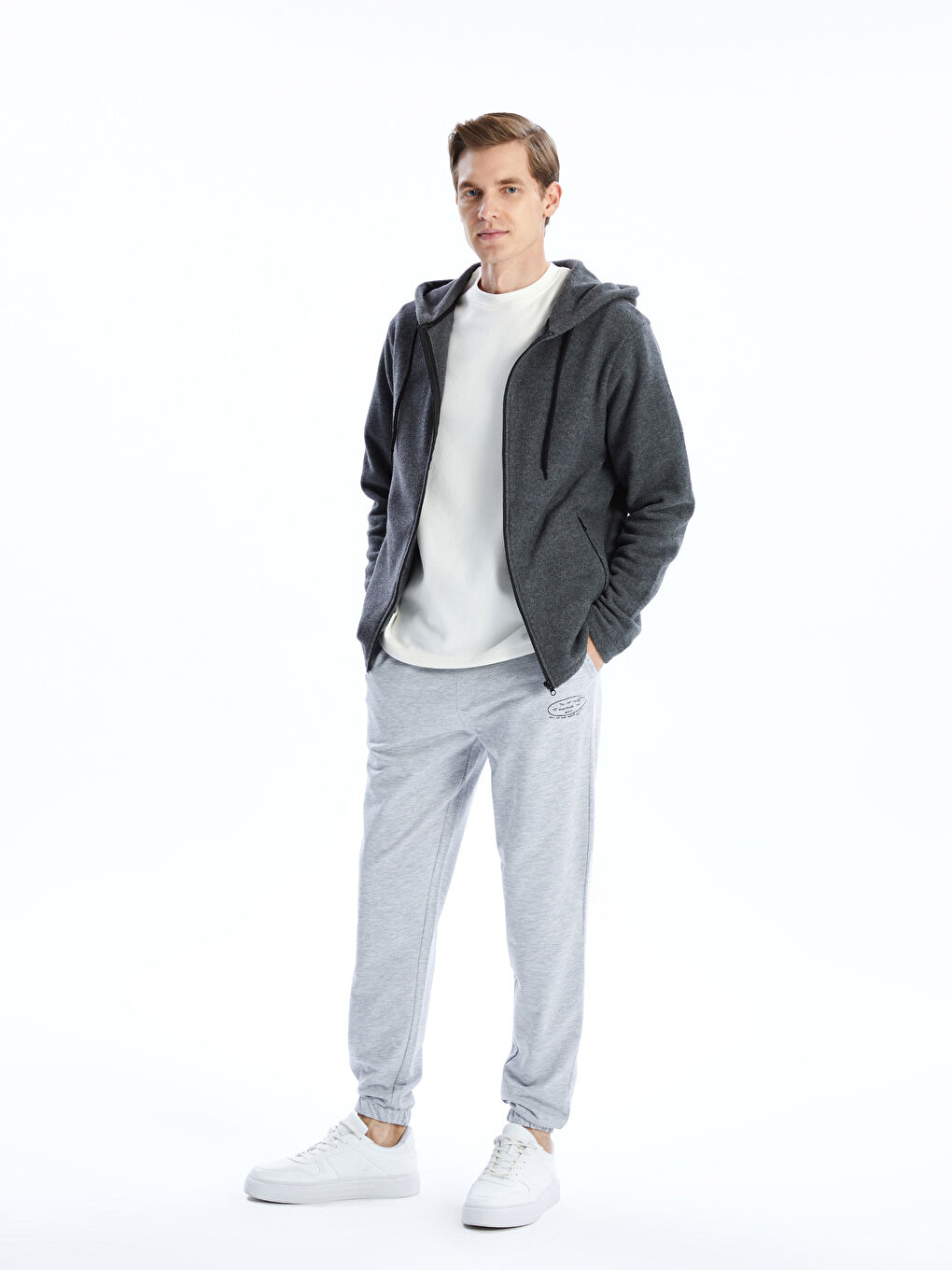 Gri Standart Kalıp Erkek Jogger Eşofman Altı
