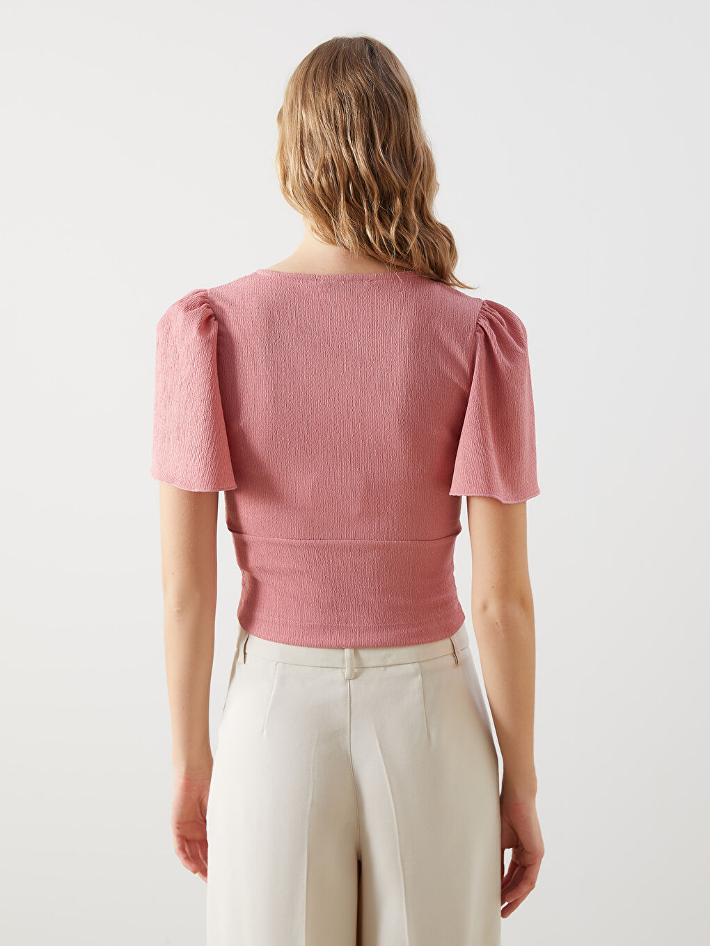 Қос түймелі жағалы әйелдерге арналған блузка-3