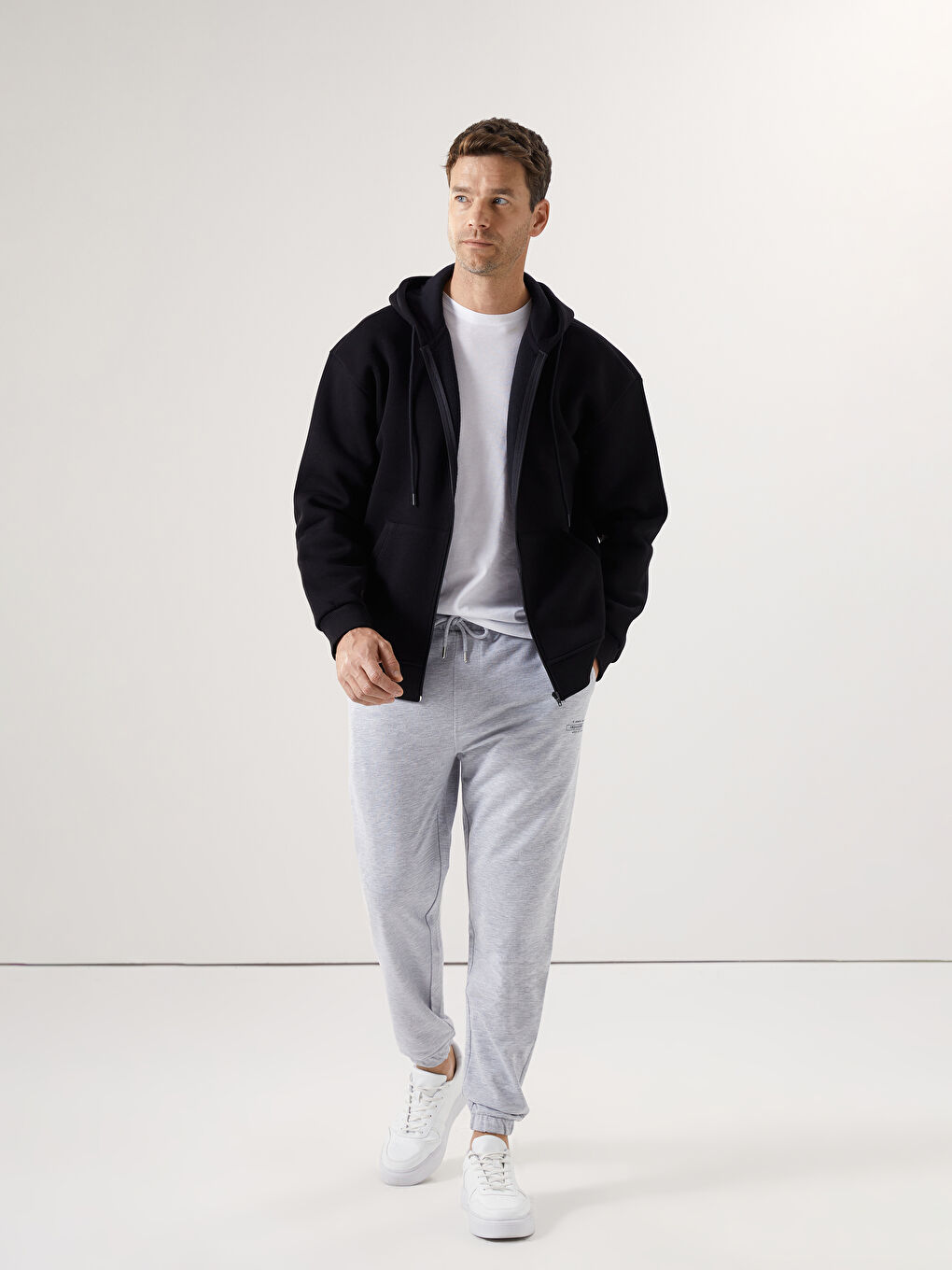 Gri Standart Kalıp Erkek Jogger Eşofman Altı