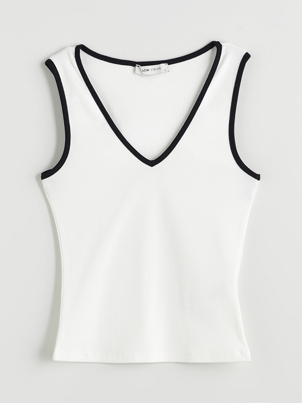 Ekru V Yaka Dokulu Kadın Atlet-4