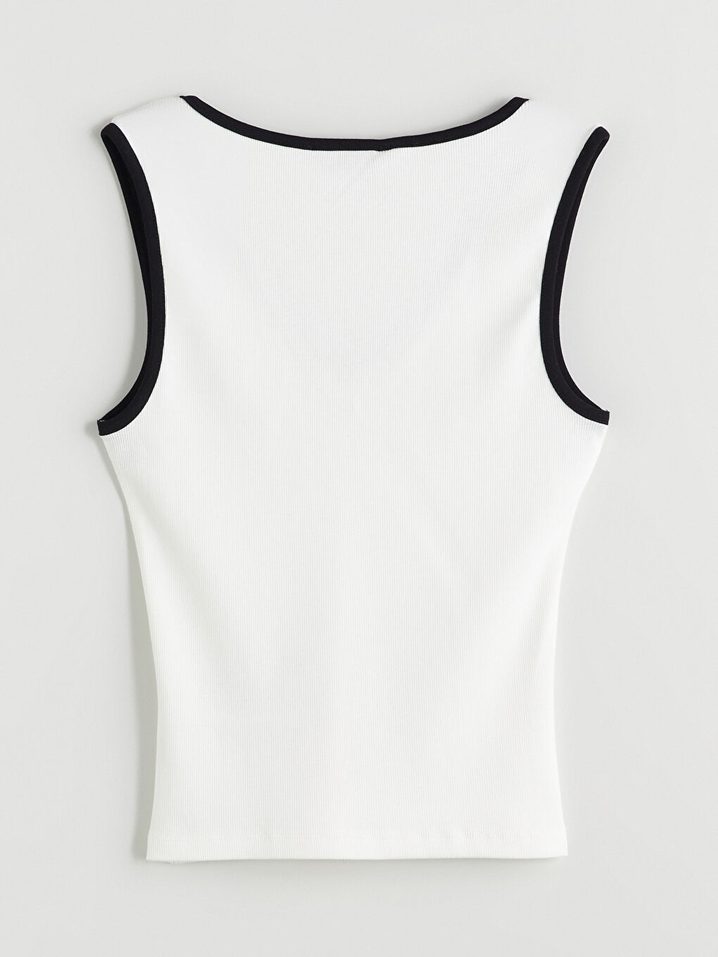 Ekru V Yaka Dokulu Kadın Atlet-5