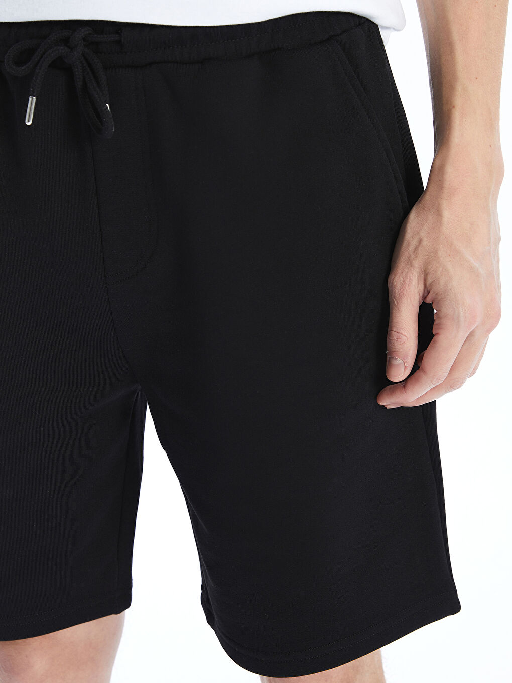 Siyah Standart Kalıp Erkek Şort-2