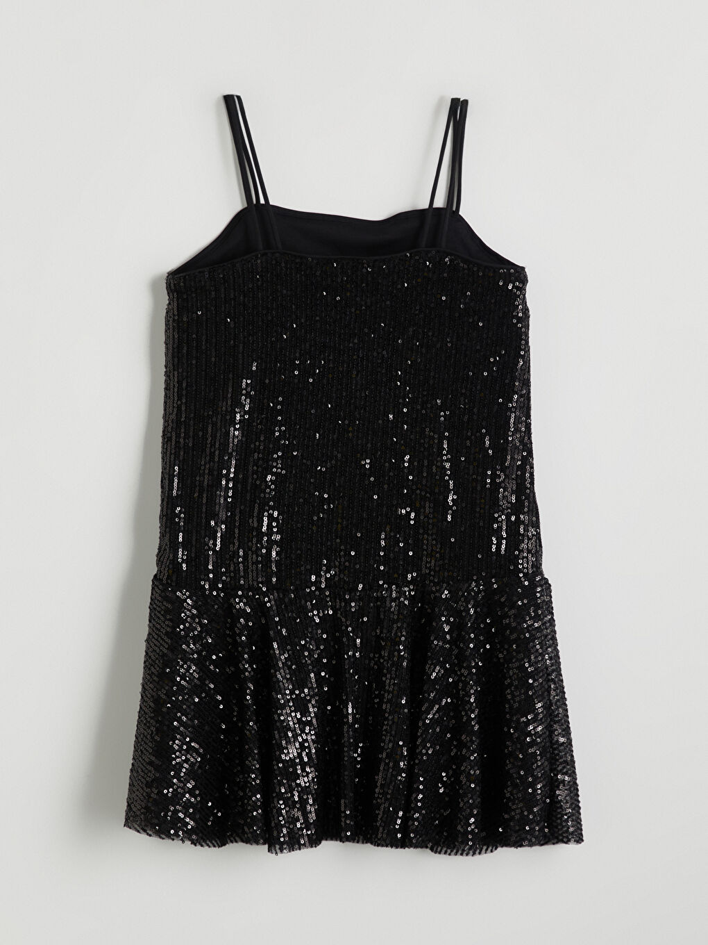 Siyah Payetli Kız Çocuk Abiye Elbise-5