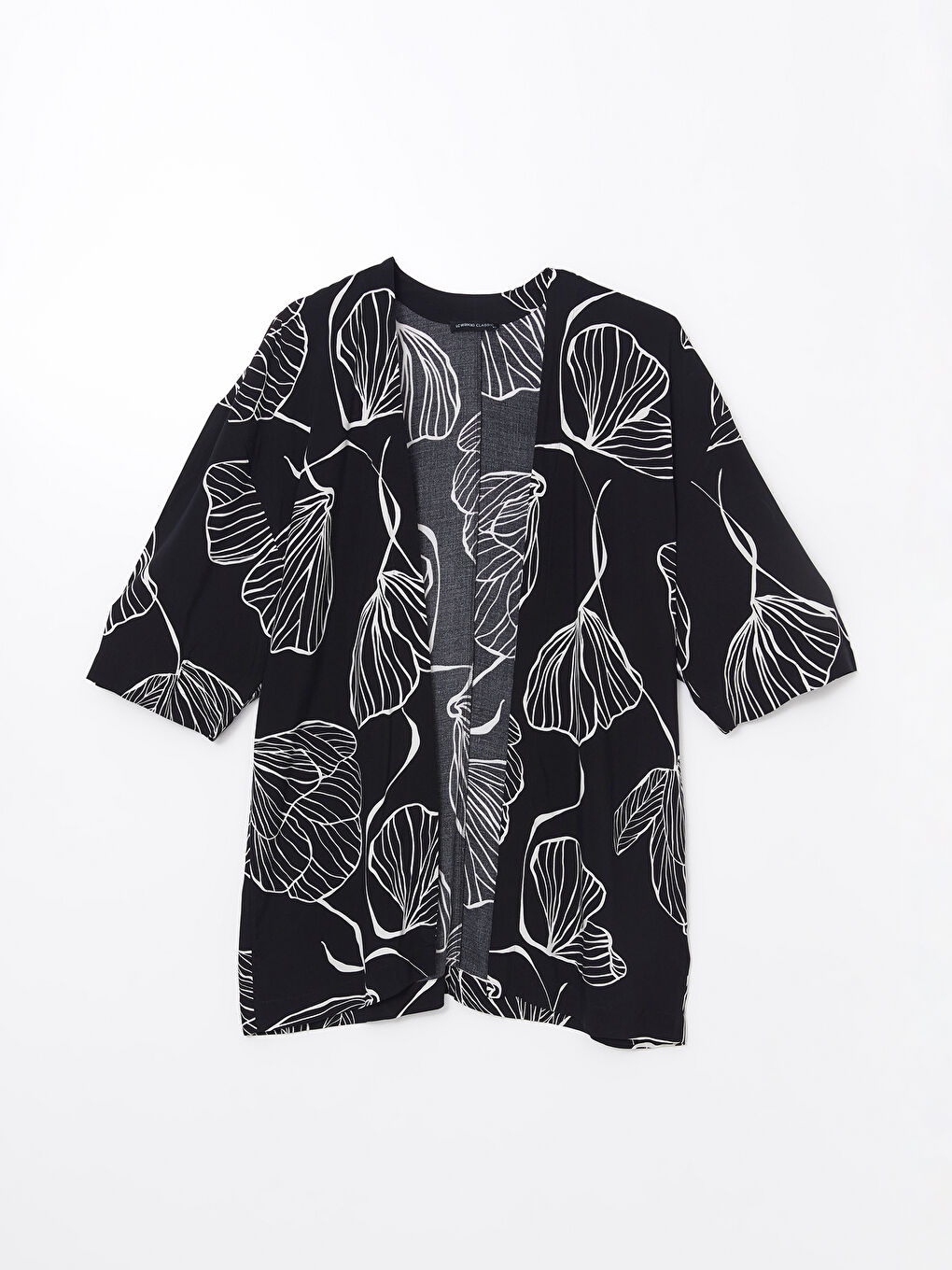 Kimono Oversize à Motifs pour Femmes avec Col Châle-4