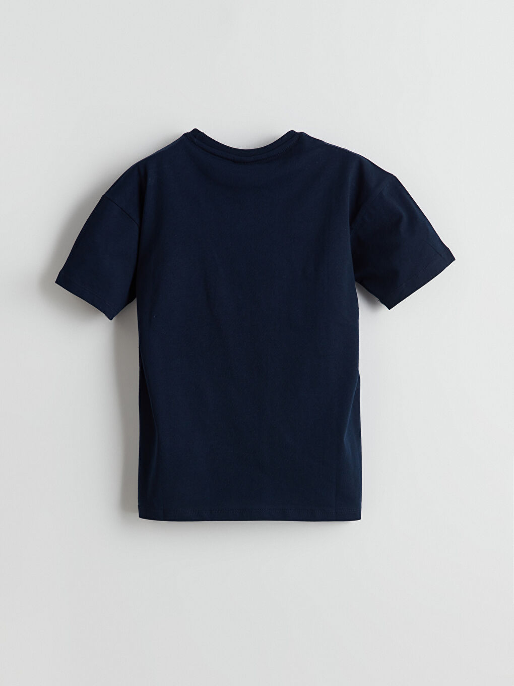 Lacivert Bisiklet Yaka California Baskılı Erkek Çocuk Tişört-2