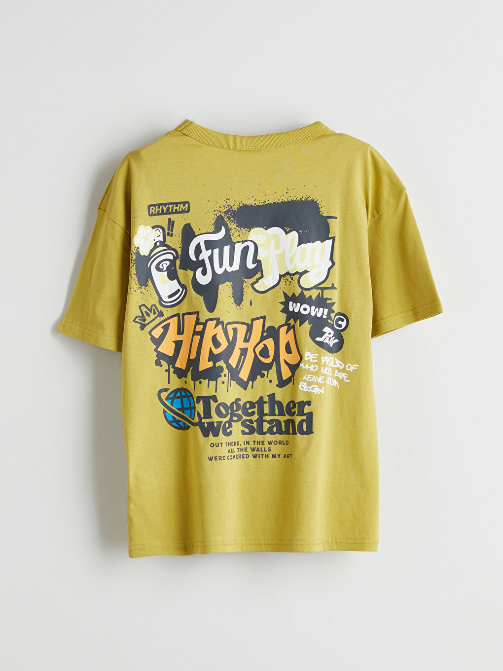 Relaxed Fit Crew Neck Short Sleeve Boys' T-Shirt -S5H024Z4-GCQ