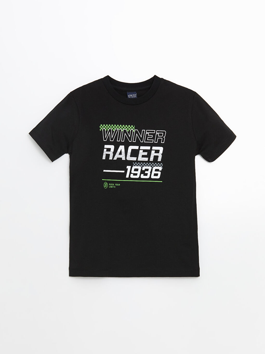 Siyah Bisiklet Yaka Erkek Çocuk Tişört