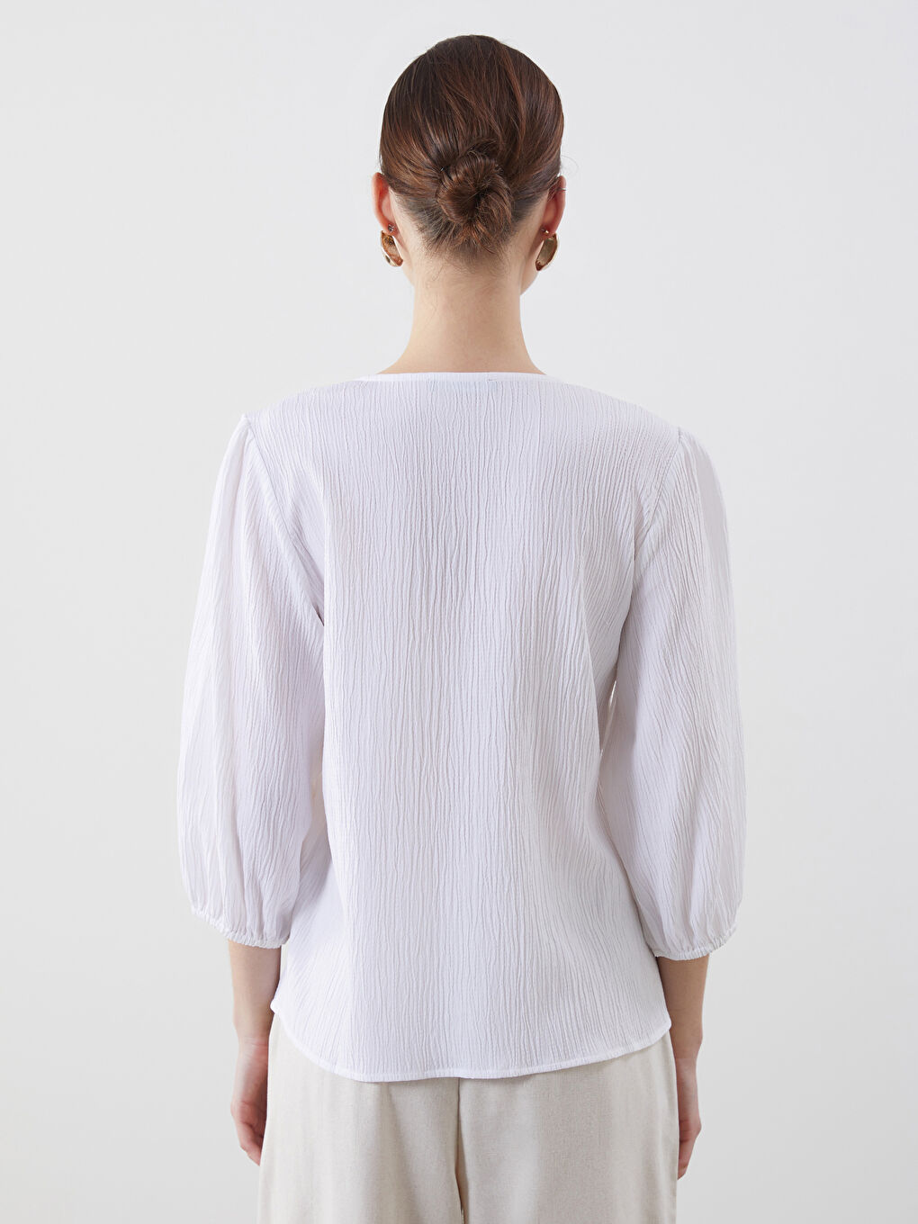 LCWAIKIKI Classic Woman WHITE Blouse -S5H084Z8-Q6K